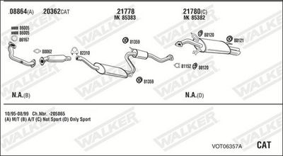 Изпускателна система WALKER VOT06357A