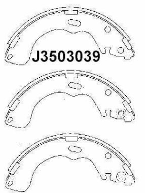 Комплект тормозных колодок NIPPARTS J3503039 для MAZDA PREMACY