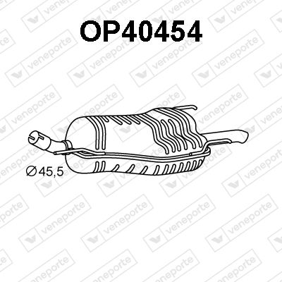 VENEPORTE OP40454 Глушитель выхлопных газов  для OPEL ZAFIRA A вэн (T98) 1.8 16V (F75)