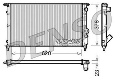 Радиатор, охлаждение двигателя DENSO DRM23022 для RENAULT 21