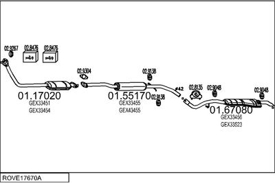 SISTEM DE ESAPAMENT MTS ROVE17670A003240