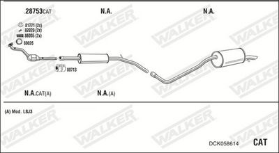 Изпускателна система WALKER DCK058614
