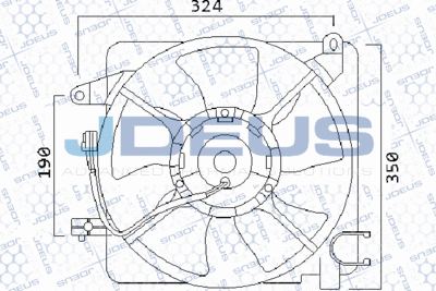 Вентилятор, охлаждение двигателя JDEUS EV56M110 для CHEVROLET MATIZ