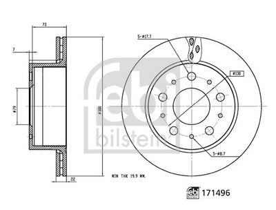 BREMSSCHEIBE FEBI BILSTEIN 171496 2