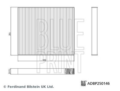 BLUE PRINT Filter, cabin air ADBP250146