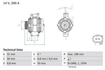 Alternator 0 986 046 320