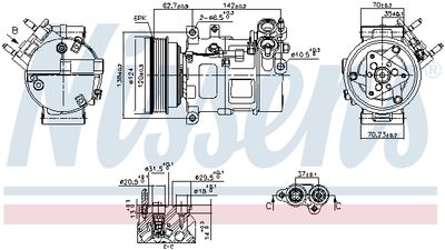 COMPRESOR CLIMATIZARE NISSENS 890776 7