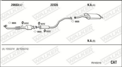 Изпускателна система WALKER RV45010