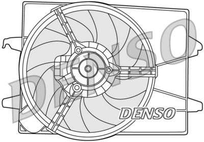 Вентилятор, охлаждение двигателя DENSO DER10003 для FORD FUSION