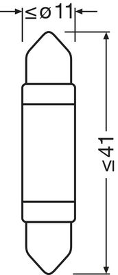 Žárovka, osvětlení interiéru ams-OSRAM 6413DWP-1BL