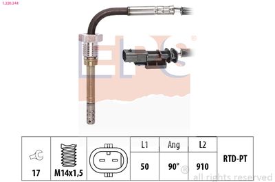SENZOR TEMPERATURA GAZE EVACUARE EPS 1220344