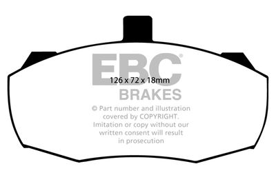 Комплект тормозных колодок, дисковый тормоз EBC Brakes DP462 для LAND ROVER 110/127