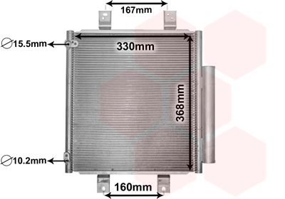 VAN WEZEL 11005076 Радиатор кондиционера  для SUBARU  (Субару Жуст)