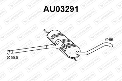 VENEPORTE AU03291 Глушитель выхлопных газов  для AUDI A6 (Ауди А6)