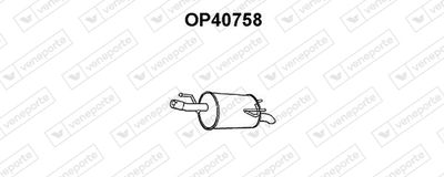 VENEPORTE OP40758 Глушитель выхлопных газов  для OPEL ASTRA G седан (T98) 1.7 CDTI (F69)