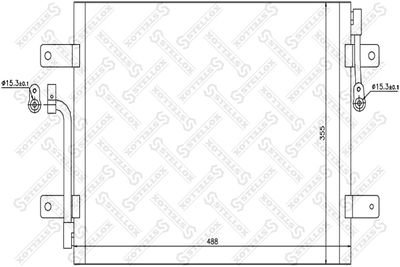 Конденсатор, кондиционер STELLOX 10-45086-SX для FIAT STRADA