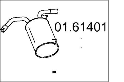 Глушитель выхлопных газов конечный MTS 01.61401 для OPEL MOKKA