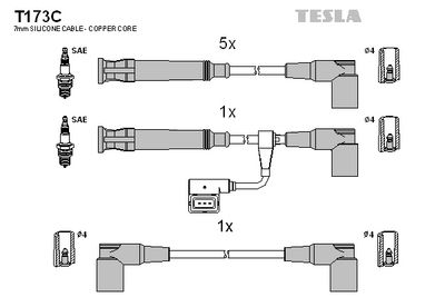комплект запалителеи кабели TESLA T173C