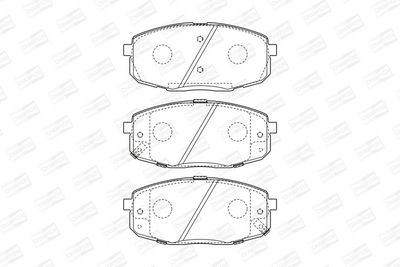 BREMSBELAGSATZ SCHEIBENBREMSE CHAMPION 572577CH 1