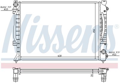 Radiator, engine cooling 60422A