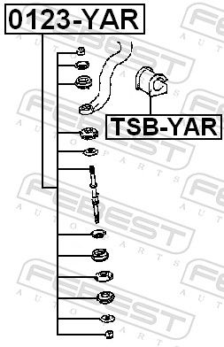 Link/Coupling Rod, stabiliser bar 0123-YAR