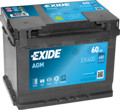 Стартерная аккумуляторная батарея EXIDE EK600 для LEXUS NX