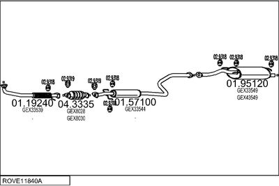 SISTEM DE ESAPAMENT MTS ROVE11840A003230