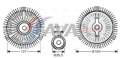 съединител, вентилатор на радиатора AVA Clever Choice MSC409