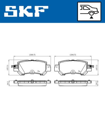 Brake Pad Set, disc brake VKBP 90418 A