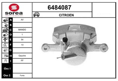STARTCAR 6484087 Тормозной суппорт для CITROËN C-ELYSEE (DD_) 1.6 BlueHDi 100
