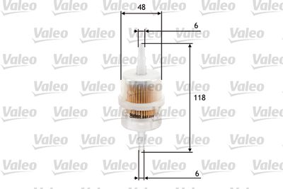 Топливный фильтр VALEO 587011 для AUDI 90