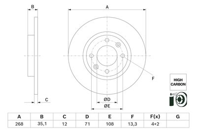 DISC FRANA BOSCH 0986479H54