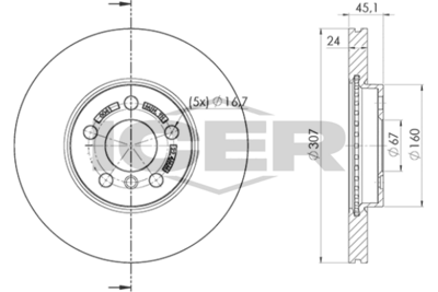 спирачен диск ICER 78BD0041-2