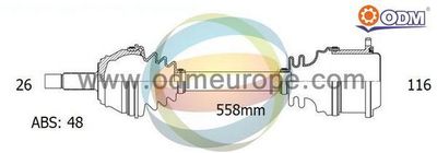 Приводной вал Multiparts 18-093051 для TOYOTA PREVIA