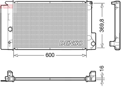 DENSO DRM50126 Радиатор охлаждения двигателя  для TOYOTA AVENSIS (Тойота Авенсис)