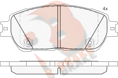 Комплект тормозных колодок, дисковый тормоз R BRAKE RB1690-200 для TOYOTA ALPHARD