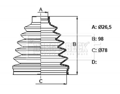 Bellow, drive shaft Borg & Beck BCB6389