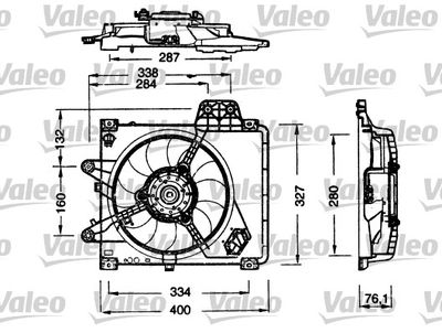 VALEO 698180 Вентилятор системы охлаждения двигателя  для FIAT PUNTO (Фиат Пунто)