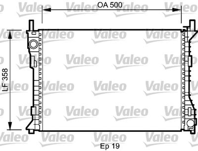 Радиатор, охлаждение двигателя VALEO 735045 для FORD FIESTA