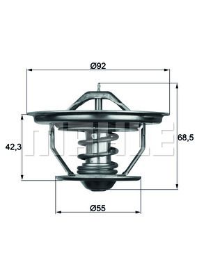 Termostat, kylvätska MAHLE TX 35 71