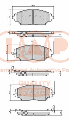 IAP QUALITY PARTS 704-20081 Тормозные колодки и сигнализаторы  для CHEVROLET AVEO Наклонная задняя часть (T300) 1.4