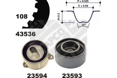 23536 MAPCO Комплект ремня ГРМ