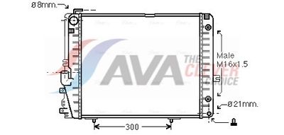 радиатор, охлаждане на двигателя AVA Clever Choice MSA2072