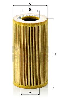 MANN-FILTER HU 719/5 x Масляный фильтр  для PORSCHE BOXSTER (Порш Боxстер)