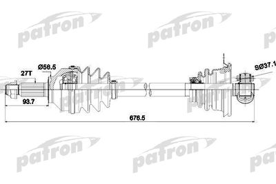 Приводной вал PATRON PDS0196 для RENAULT TRAFIC