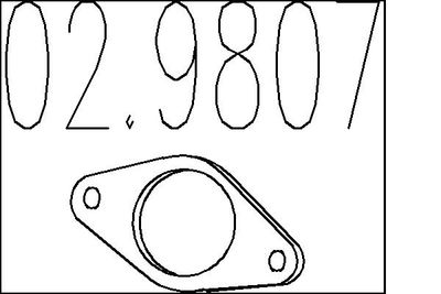 MTS 02.9807 Прокладка глушителя  для KIA PRIDE (Киа Приде)