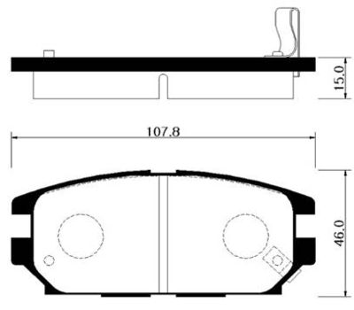 Комплект тормозных колодок, дисковый тормоз HSB GOLD HP0026 для MITSUBISHI PROUDIA/DIGNITY