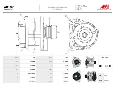 Alternátor AS-PL A0197