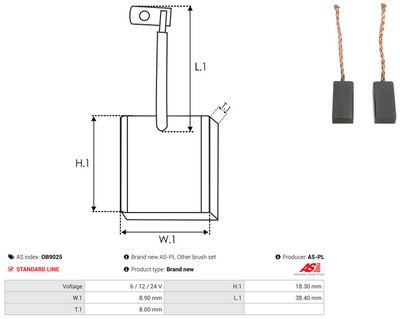 Vorschau Kohlebürste, Generator Ansicht 2