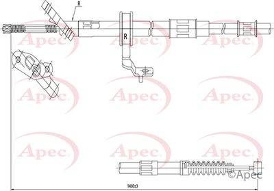 Cable Pull, parking brake APEC CAB1442